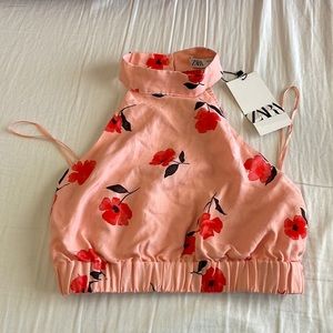 Zara cropped sleeveless blouse